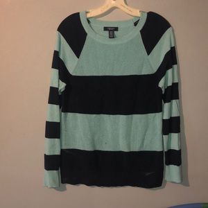 Chaps striped sweater blue